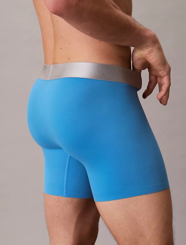 Cueca Boxer Brief elástica em microfibra escovada Cueca Boxer Brief elástica em microfibra escovada