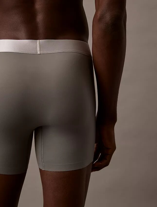 Cueca Boxer Brief elástica em microfibra escovada Cueca Boxer Brief elástica em microfibra escovada