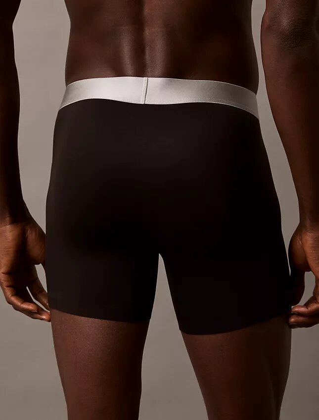 Cueca Boxer Brief elástica em microfibra escovada Cueca Boxer Brief elástica em microfibra escovada