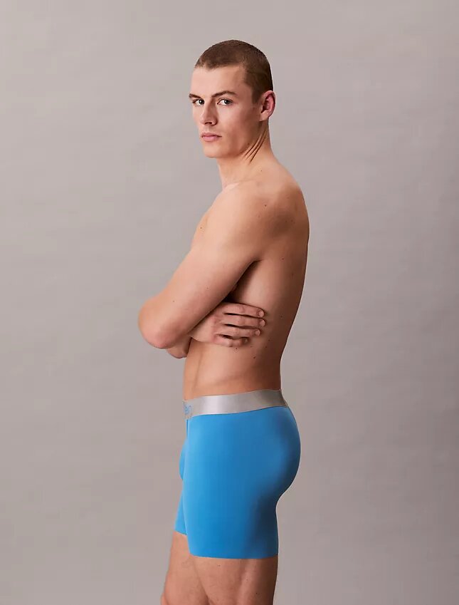 Cueca Boxer Brief elástica em microfibra escovada Cueca Boxer Brief elástica em microfibra escovada