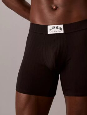 Cueca boxer clássica em algodão canelado Heritage Boxer Brief