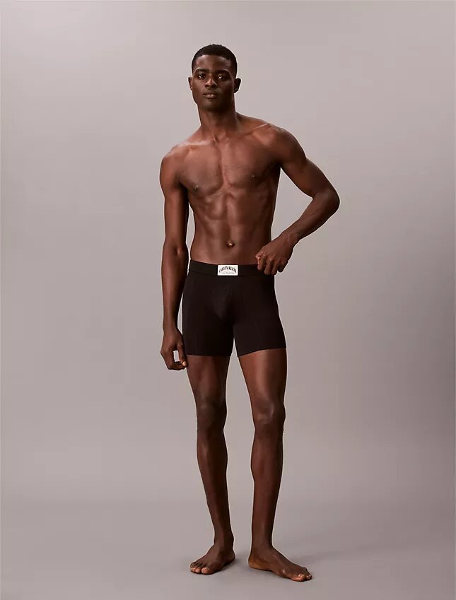Cueca boxer clássica em algodão canelado Heritage Boxer Brief Cueca boxer clássica em algodão canelado Heritage Boxer Brief