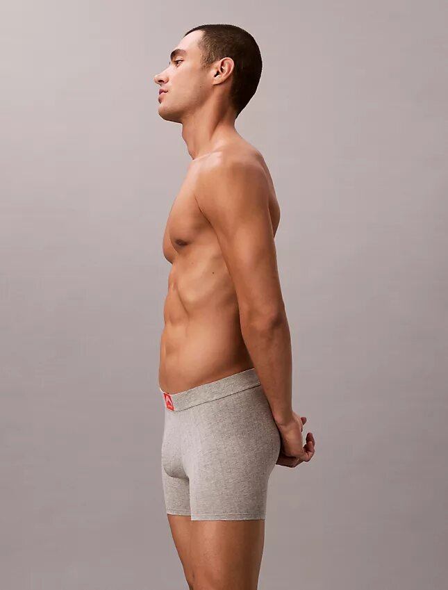 Cueca boxer clássica em algodão canelado Heritage Boxer Brief Cueca boxer clássica em algodão canelado Heritage Boxer Brief