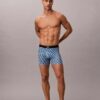 Cueca boxer elástica em microfibra com Monogram gráfico Cueca boxer elástica em microfibra com Monogram gráfico