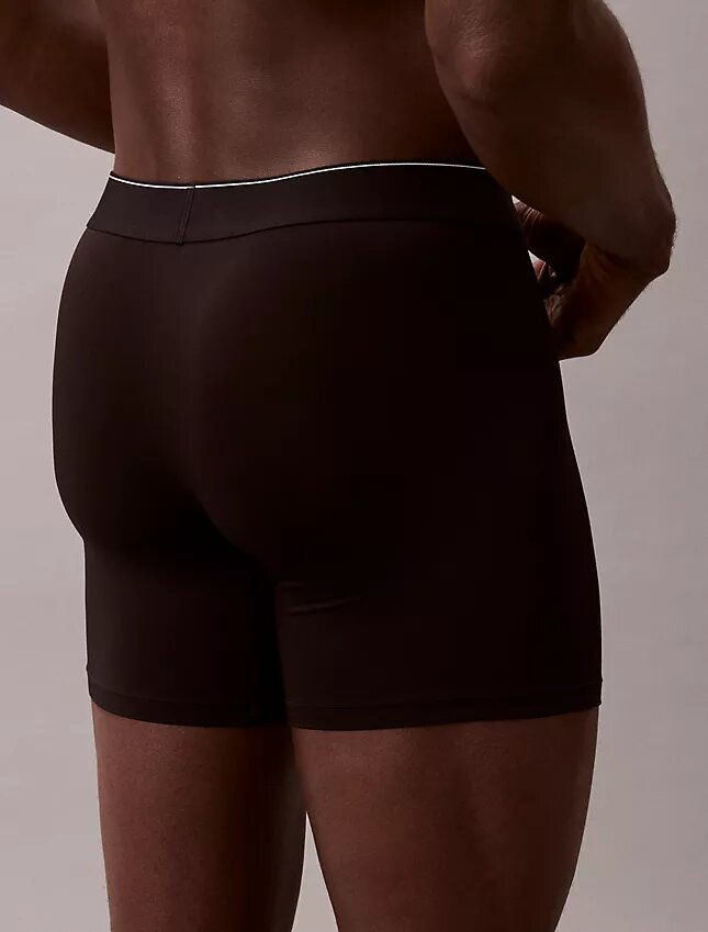 Cueca boxer elástica em microfibra com Monogram gráfico Cueca boxer elástica em microfibra com Monogram gráfico