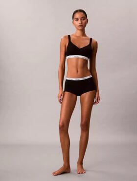 Cueca Boyshort com logótipo icónico