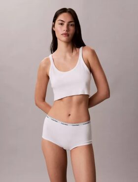 Cueca Boyshort com logótipo icónico
