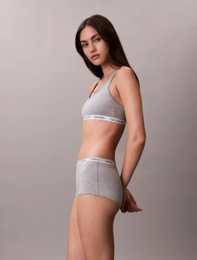 Cueca Boyshort com logótipo icónico