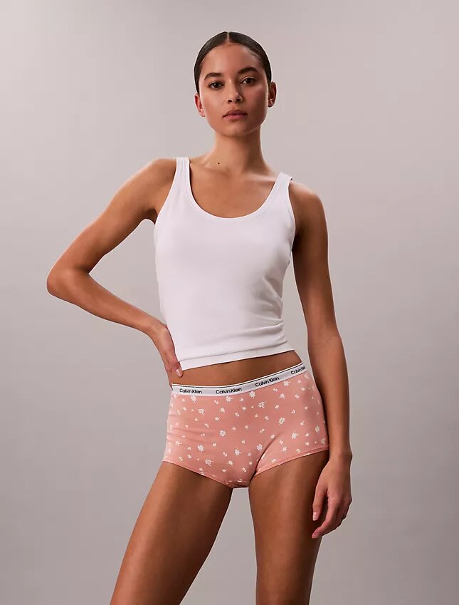 Cueca Boyshort com logótipo icónico Cueca Boyshort com logótipo icónico