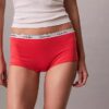 Cueca Boyshort com logótipo icónico
