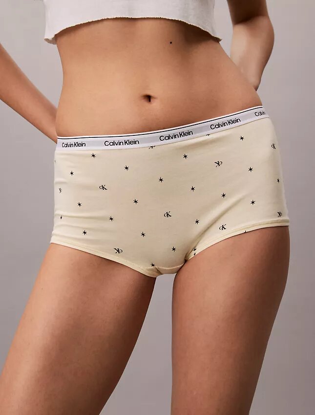 Cueca Boyshort com logótipo icónico Cueca Boyshort com logótipo icónico