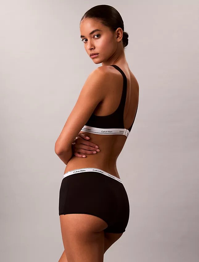 Cueca Boyshort com logótipo icónico Cueca Boyshort com logótipo icónico