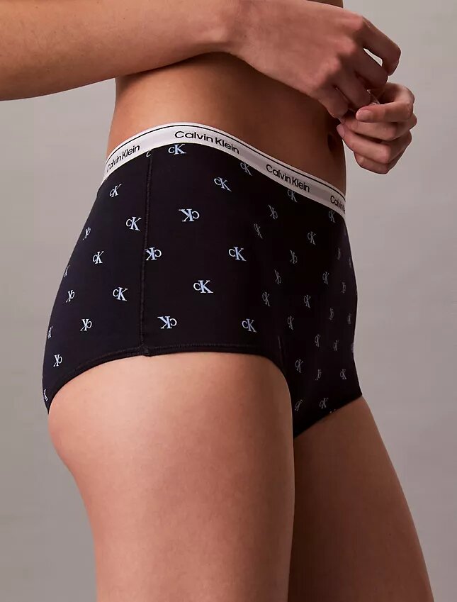 Cueca Boyshort com logótipo icónico Cueca Boyshort com logótipo icónico