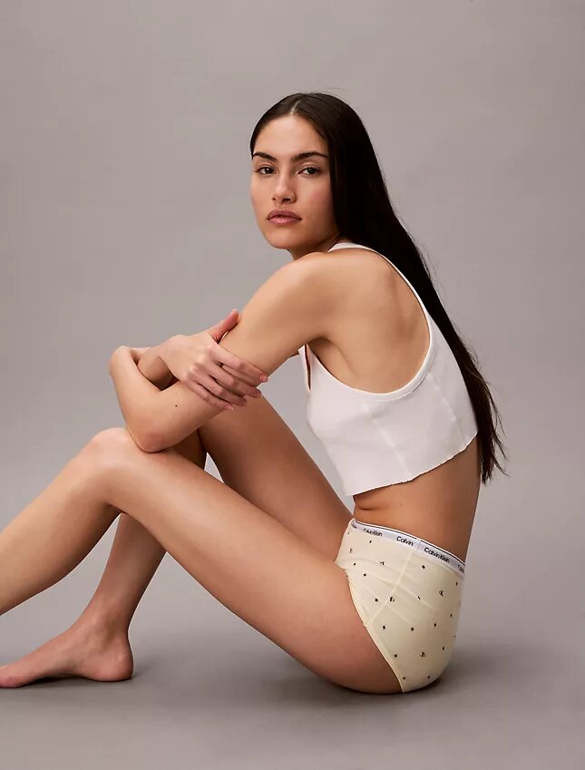 Cueca Boyshort com logótipo icónico Cueca Boyshort com logótipo icónico