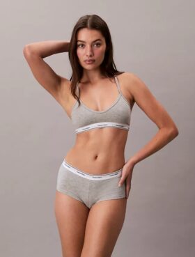Cueca Boyshort em mistura de algodão e Modal