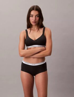 Cueca Boyshort em mistura de algodão e Modal