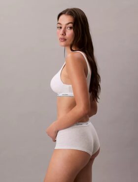 Cueca Boyshort em mistura de algodão e Modal