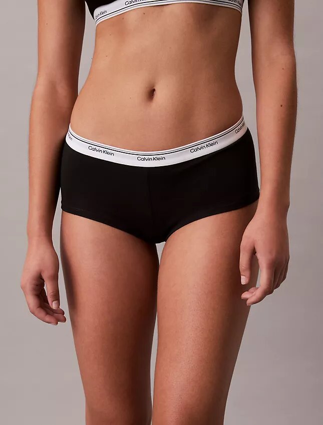 Cueca Boyshort em mistura de algodão e Modal Cueca Boyshort em mistura de algodão e Modal