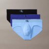 Cueca de algodão Cotton Stretch com Monogram gráfico, embalagem de 3 unidades Cueca de algodão Cotton Stretch com Monogram gráfico, embalagem de 3 unidades