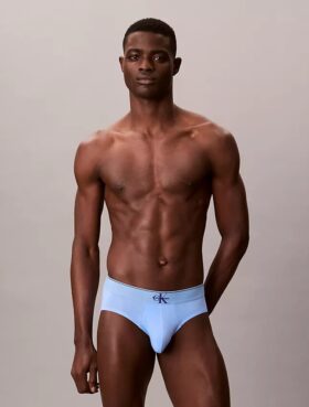 Cueca de algodão Cotton Stretch com Monogram gráfico, embalagem de 3 unidades Cueca de algodão Cotton Stretch com Monogram gráfico, embalagem de 3 unidades