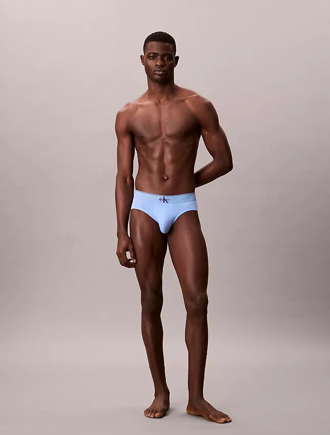 Cueca de algodão Cotton Stretch com Monogram gráfico, embalagem de 3 unidades Cueca de algodão Cotton Stretch com Monogram gráfico, embalagem de 3 unidades