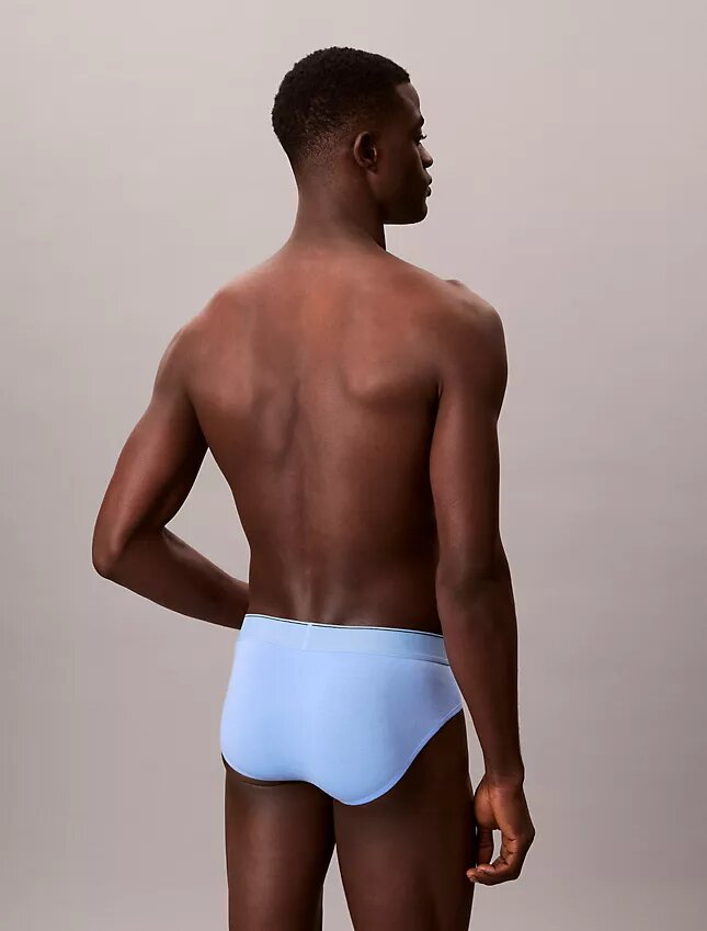 Cueca de algodão Cotton Stretch com Monogram gráfico, embalagem de 3 unidades Cueca de algodão Cotton Stretch com Monogram gráfico, embalagem de 3 unidades