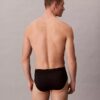 Cueca de cintura baixa em microfibra elástica com monograma gráfico Cueca de cintura baixa em microfibra elástica com monograma gráfico