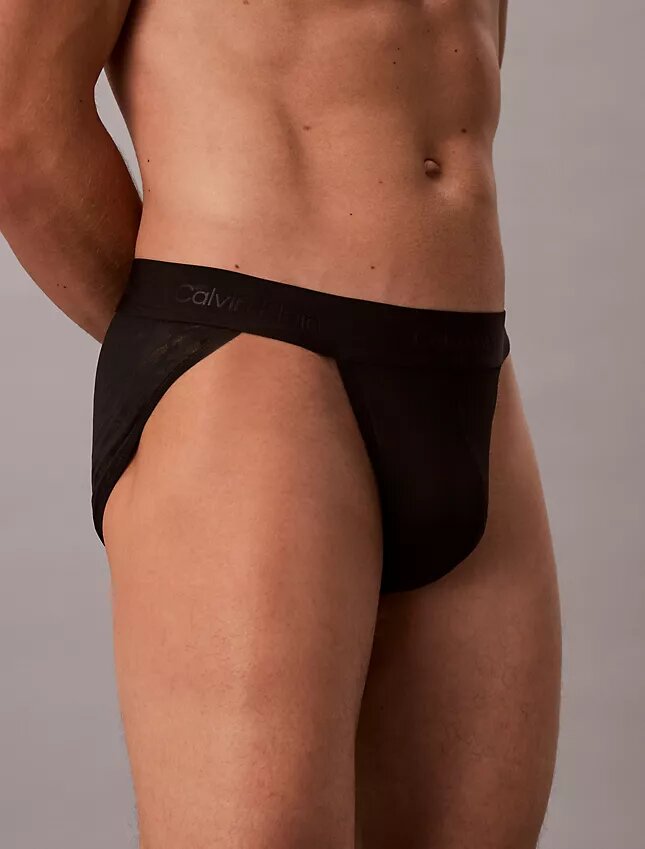 Cueca desportiva em renda de microfibra Cueca desportiva em renda de microfibra