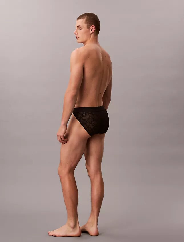 Cueca desportiva em renda de microfibra Cueca desportiva em renda de microfibra