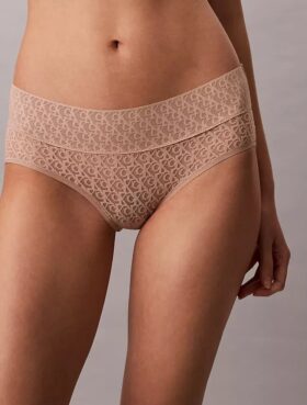 Cueca Hipster em Renda com Logótipo Icon