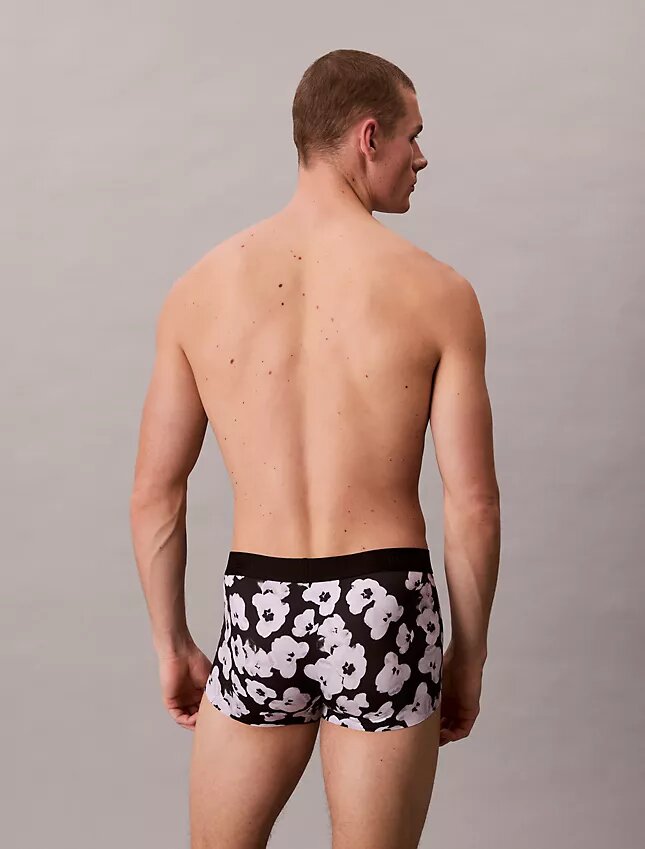 Cueca Low Rise Trunk com estampado preto CK Black Cueca Low Rise Trunk com estampado preto CK Black