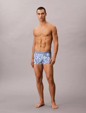 Cueca Low Rise Trunk com estampado preto CK Black