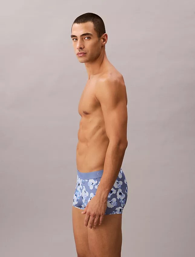 Cueca Low Rise Trunk com estampado preto CK Black Cueca Low Rise Trunk com estampado preto CK Black