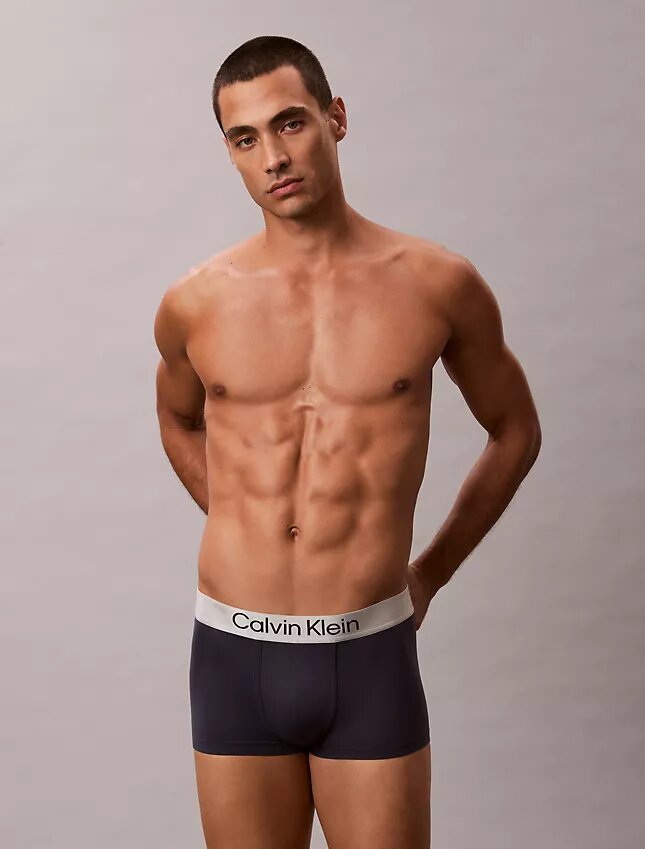 Cueca Low Rise Trunk em microfibra escovada elástica Cueca Low Rise Trunk em microfibra escovada elástica