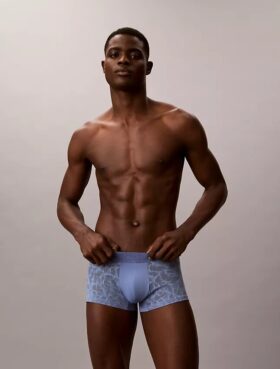 Cueca Low Rise Trunk em renda de microfibra