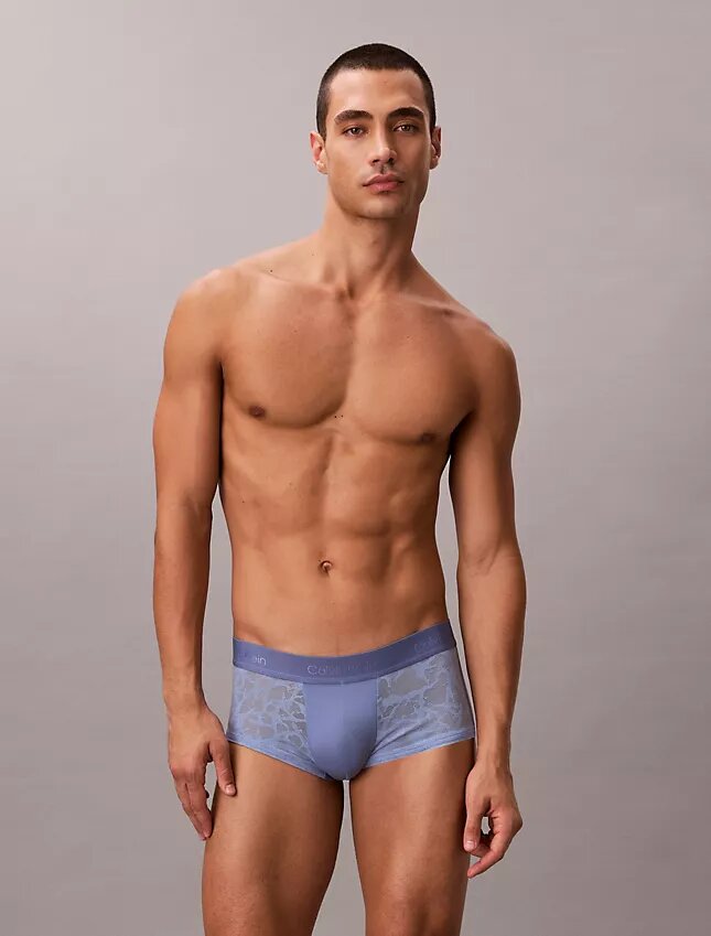 Cueca Low Rise Trunk em renda de microfibra Cueca Low Rise Trunk em renda de microfibra