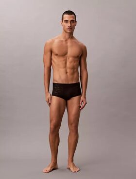 Cueca Low Rise Trunk em renda de microfibra