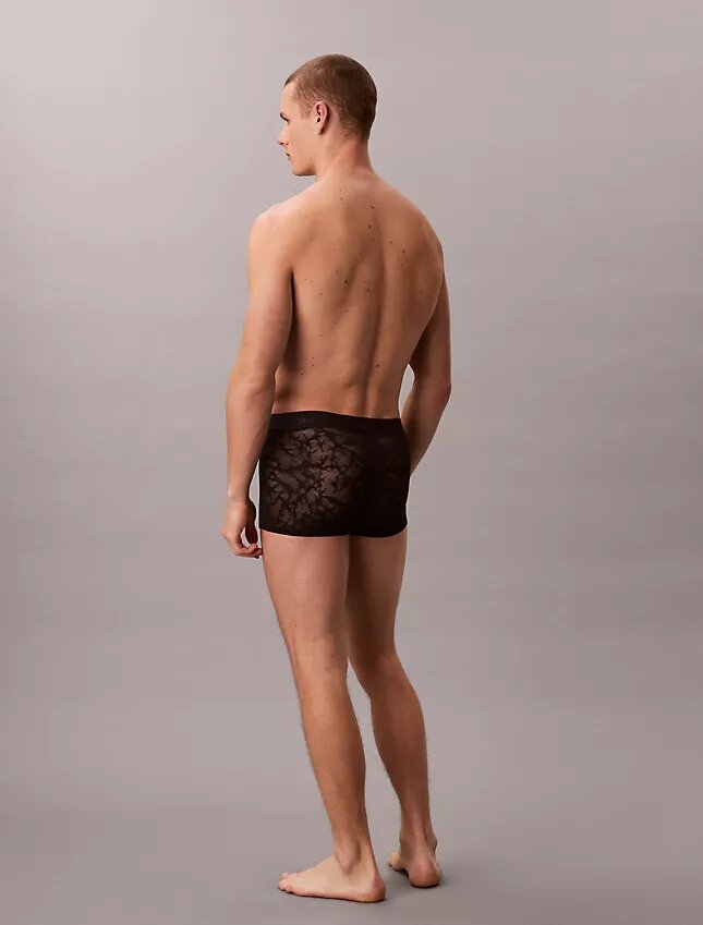 Cueca Low Rise Trunk em renda de microfibra Cueca Low Rise Trunk em renda de microfibra