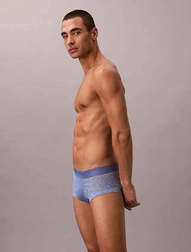 Cueca Low Rise Trunk em renda de microfibra Cueca Low Rise Trunk em renda de microfibra