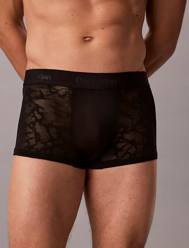 Cueca Low Rise Trunk em renda de microfibra Cueca Low Rise Trunk em renda de microfibra