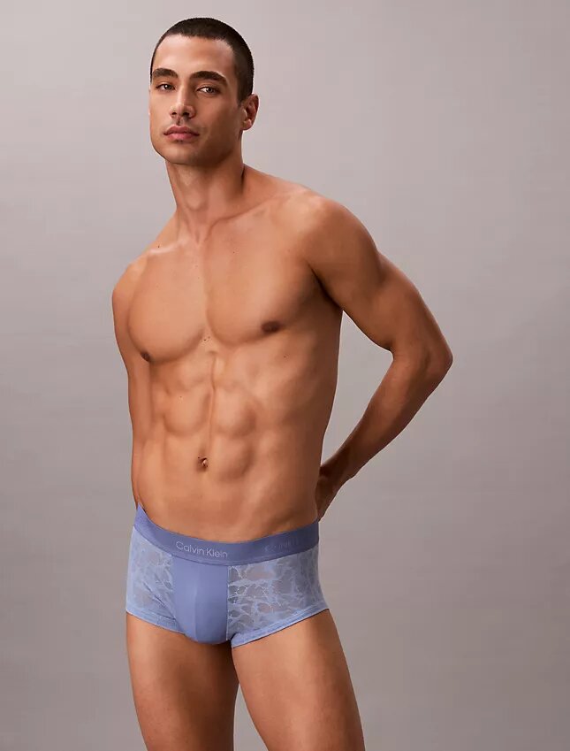 Cueca Low Rise Trunk em renda de microfibra Cueca Low Rise Trunk em renda de microfibra