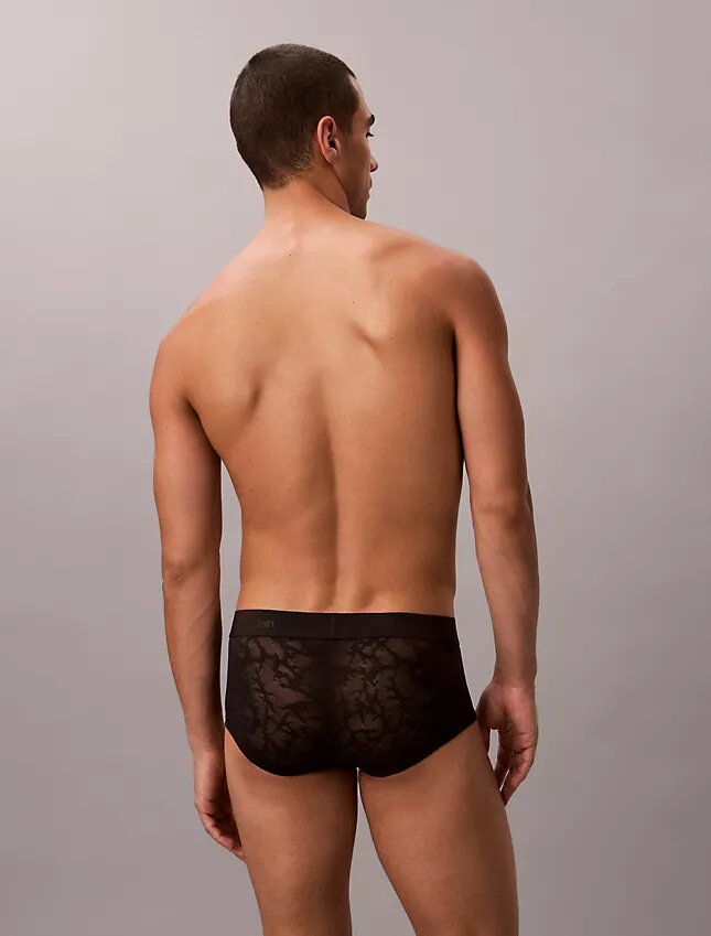 Cueca Low Rise Trunk em renda de microfibra Cueca Low Rise Trunk em renda de microfibra