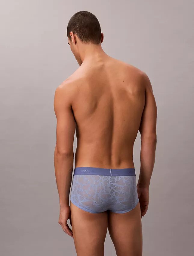 Cueca Low Rise Trunk em renda de microfibra Cueca Low Rise Trunk em renda de microfibra