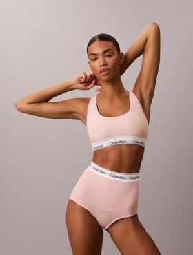 Cueca modeladora de algodão e Modal com corte boyleg