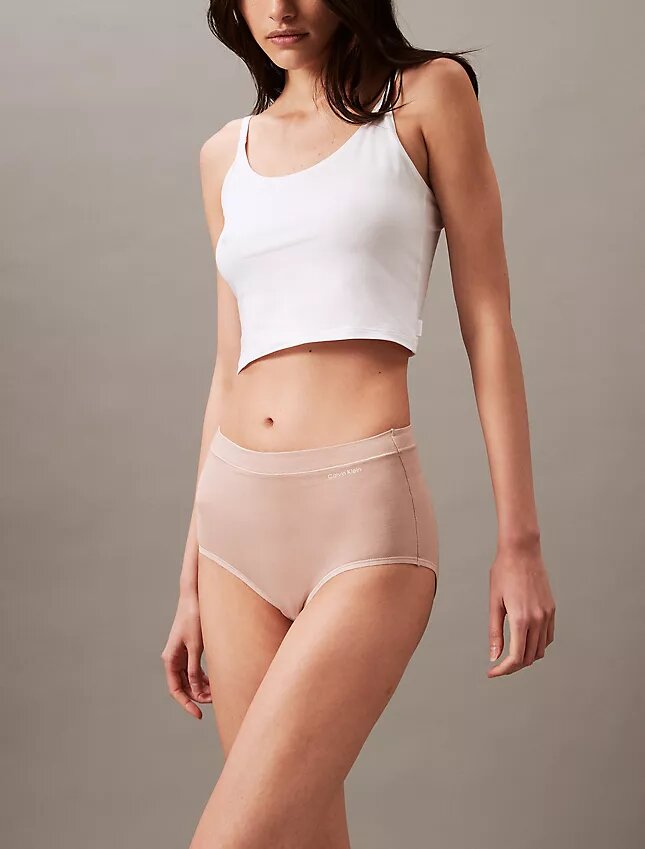Cueca slip de cintura alta em algodão ideal Cueca slip de cintura alta em algodão ideal