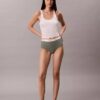 Cueca slip de cintura alta em malha Cotton Stretch de algodão Cueca slip de cintura alta em malha Cotton Stretch de algodão