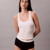 Cueca slip de cintura alta em malha Cotton Stretch de algodão Cueca slip de cintura alta em malha Cotton Stretch de algodão