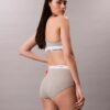 Cueca slip de cintura alta em malha Cotton Stretch de algodão Cueca slip de cintura alta em malha Cotton Stretch de algodão