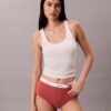 Cueca slip de cintura alta em malha Cotton Stretch de algodão Cueca slip de cintura alta em malha Cotton Stretch de algodão