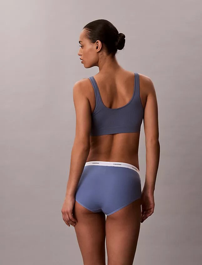 Cueca slip de cintura alta em malha Cotton Stretch de algodão Cueca slip de cintura alta em malha Cotton Stretch de algodão
